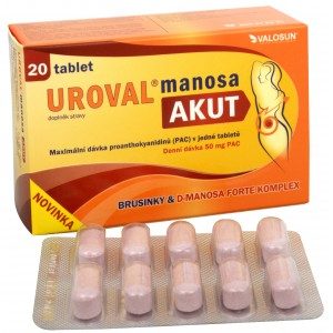 Uroval manosa Akut 20 tablet recenze