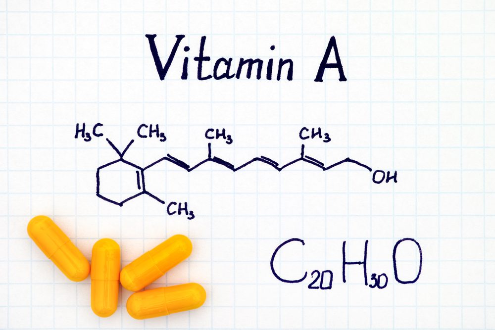Vitamín A - chemický vzorec
